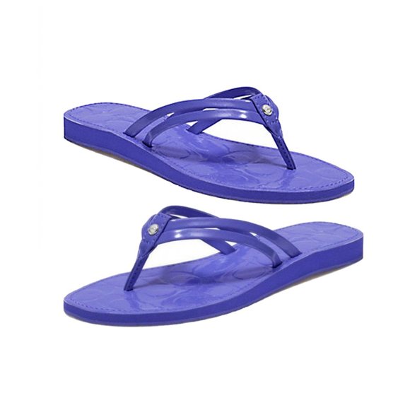 Coach Juney Periwinkle Blue Patent Flip Flop - Size 7M - Picture 2 of 8